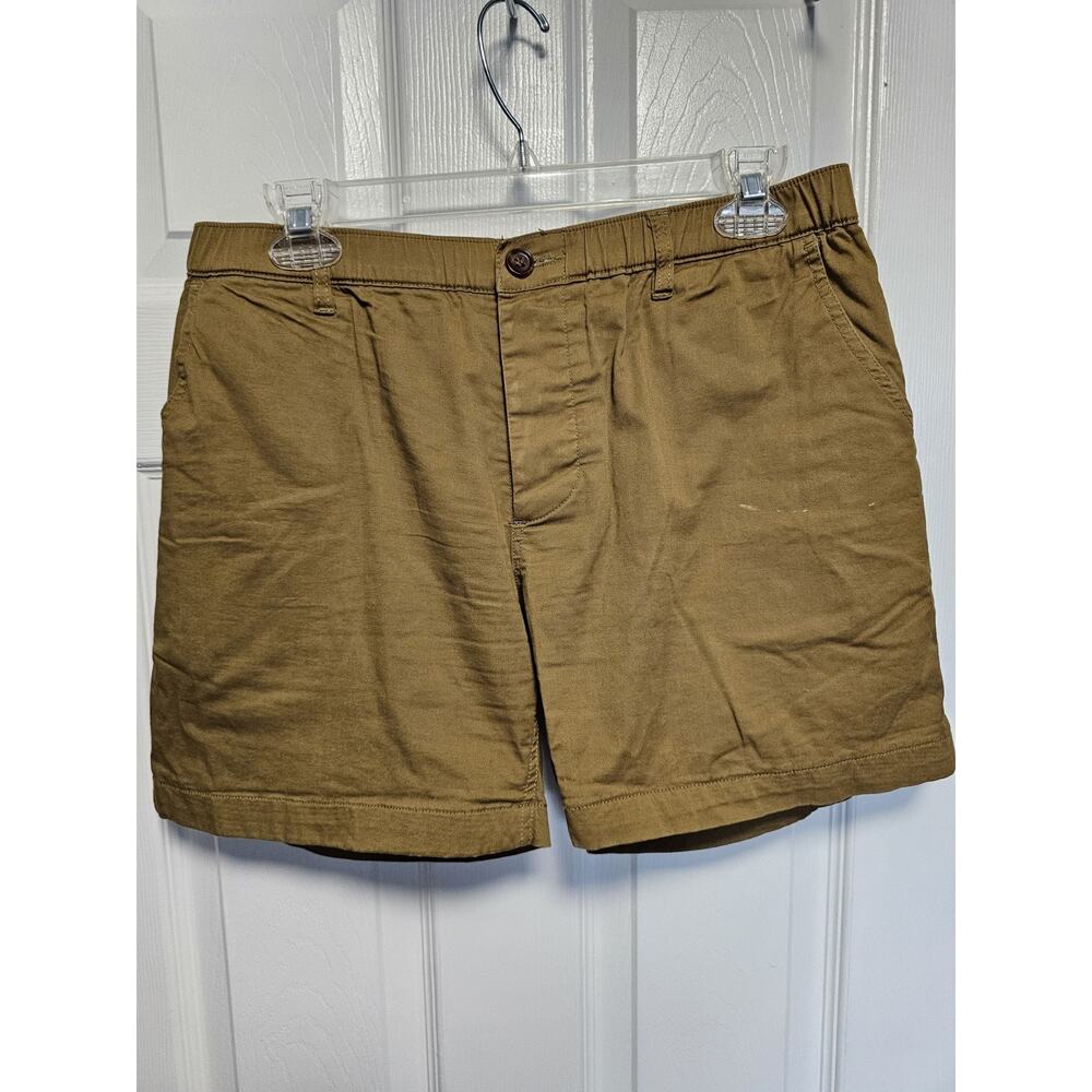 Woof Clothing Chino Shorts Men's Large Khaki Lined 7" Inseam Casual Comfort